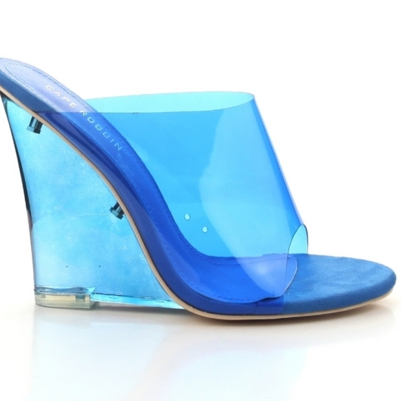 Cape Robbin Jelly Drop Blue Clear Wedges Shoe♥️⚡👇 - Picture 4 of 5